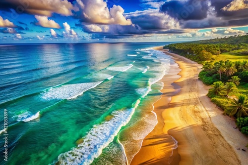 Beachtop View - Seaside Relaxation - Flat Lay photo