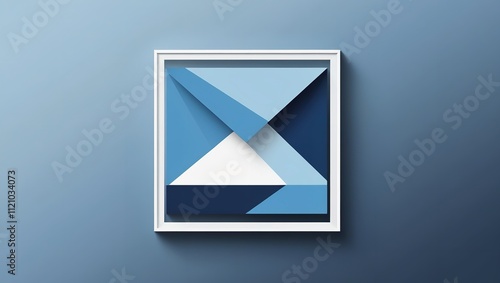 A Minimalist Lowpoly Email Icon Set Against a message. photo