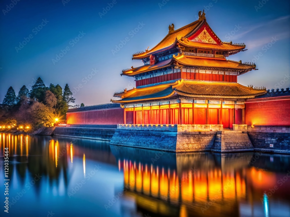 Forbidden City Night Corner, Beijing, Deep Focus, Architectural Photography Forbidden City Night Corner, Beijing, Deep Focus, Architectural Photography