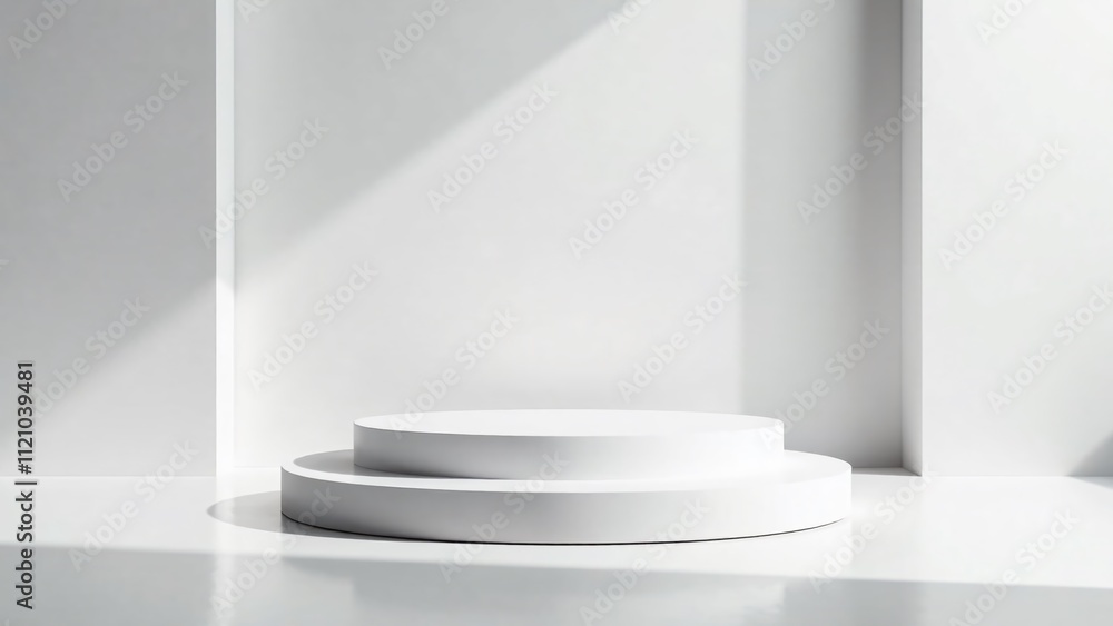 White Podium Studio Photography - Minimalist Modern Product Display White Podium Studio Photography - Minimalist Modern Product Display