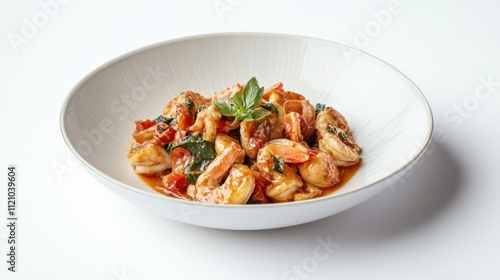 Delicious Shrimp Stir Fry with Basil and Tomatoes