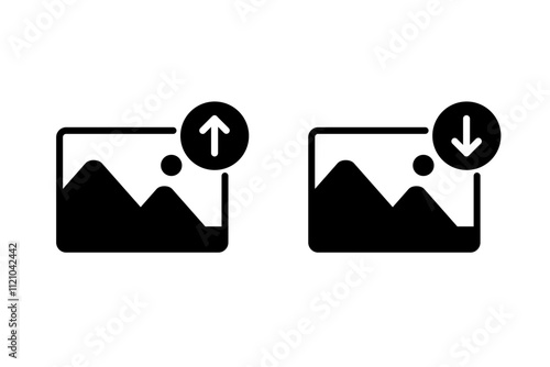 Download or upload picture vector icons