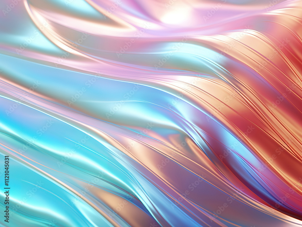 Attractive Abstract of pink blue and green texture silk material pattern wave surface Attractive Abstract of pink blue and green texture silk material pattern wave surface