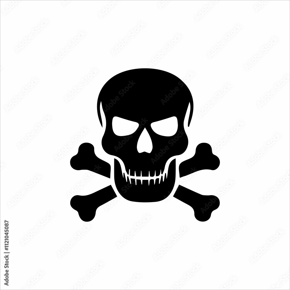 Skulls and crossbones. Skulls with crossbones icons collection isolated on white background. Death logo, symbol, sign. Pirate symbol. Vector graphic Skulls and crossbones. Skulls with crossbones icons collection isolated on white background. Death logo, symbol, sign. Pirate symbol. Vector graphic