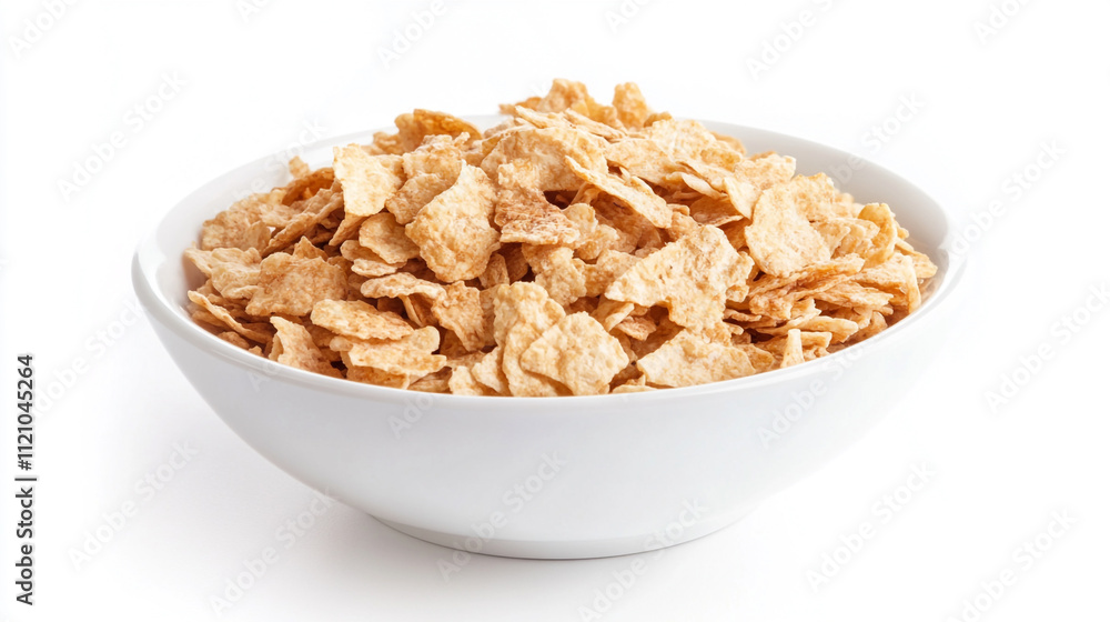 Crispy Wheat Cereal in Bowl Healthy Breakfast Food Crispy Wheat Cereal in Bowl Healthy Breakfast Food