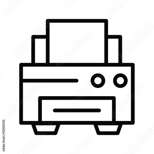 technology line icon, printing icon vector