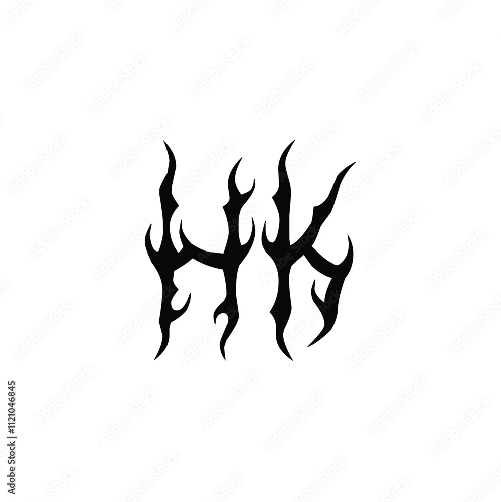 HK monogram logo design letter text name symbol monochrome logotype alphabet character simple logo HK monogram logo design letter text name symbol monochrome logotype alphabet character simple logo