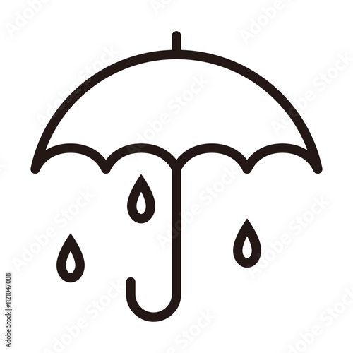 Single umbrella icon