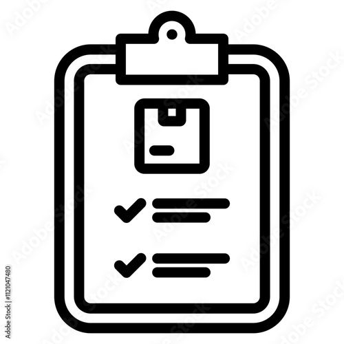 Purchase order icon outline vector symbol illustration