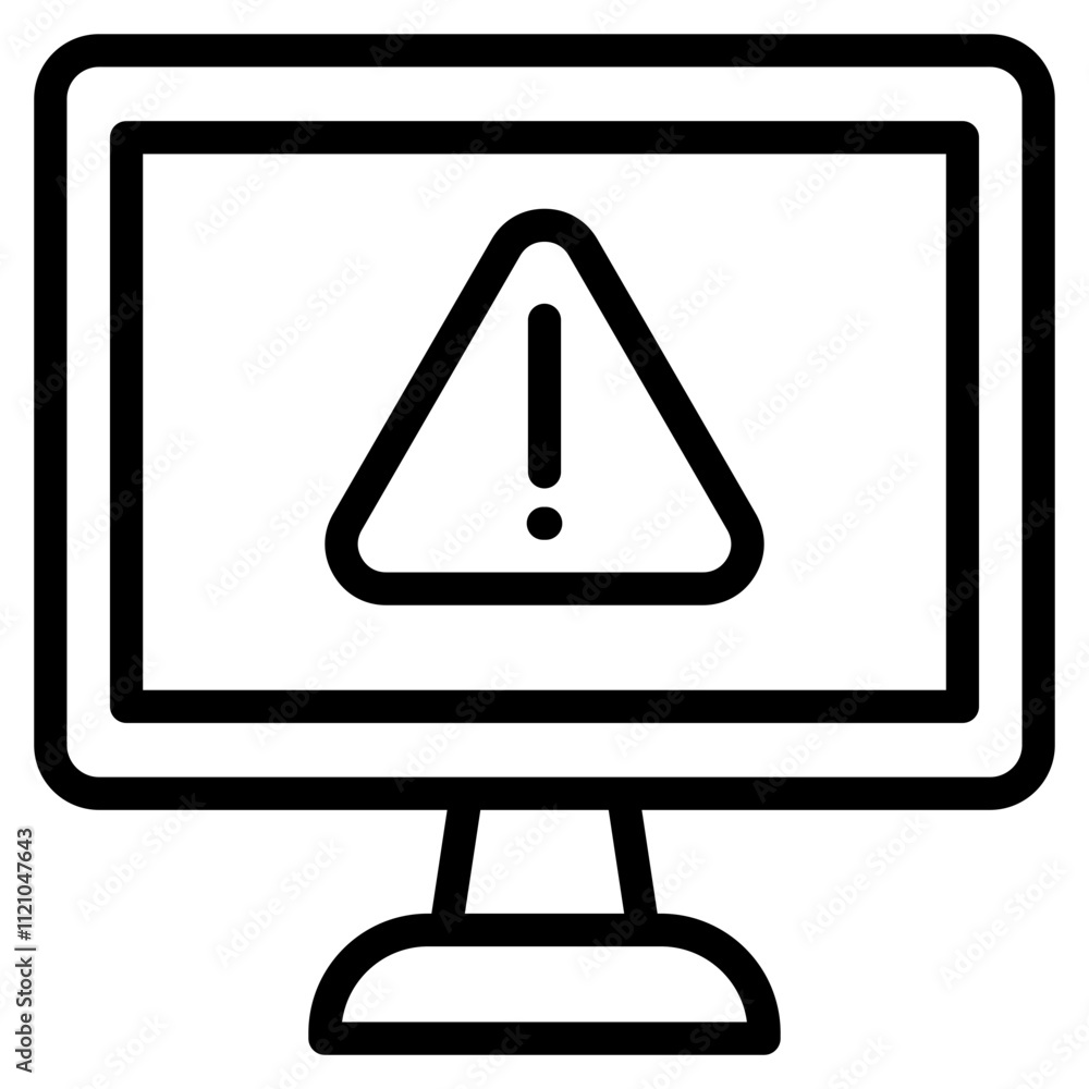 Error icon outline vector symbol illustration Error icon outline vector symbol illustration