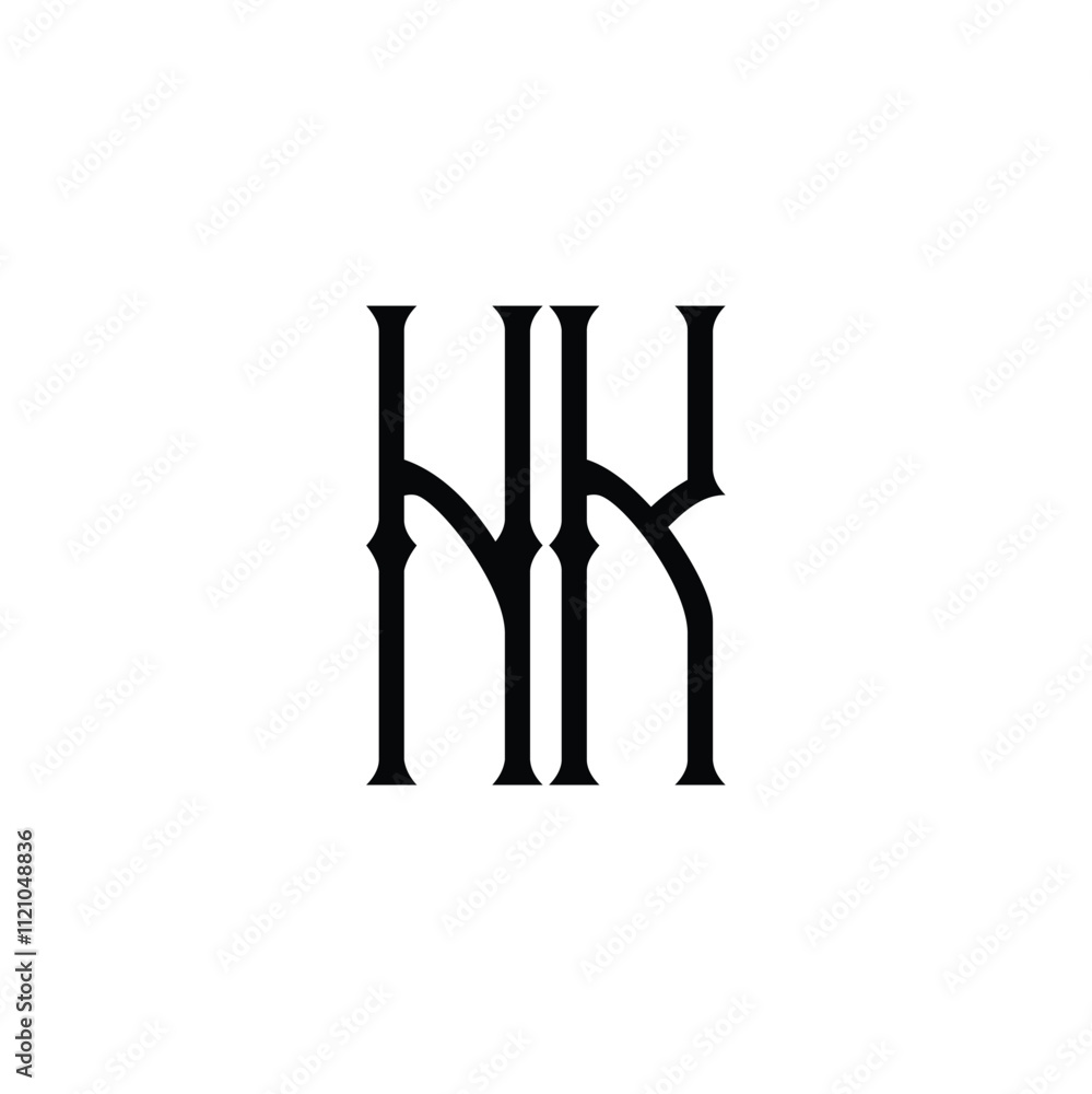 HK monogram logo design letter text name symbol monochrome logotype alphabet character simple logo HK monogram logo design letter text name symbol monochrome logotype alphabet character simple logo
