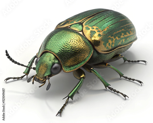 A Beetle with white background.