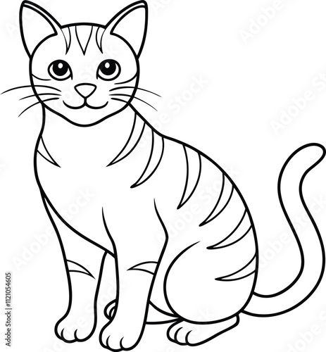 Cats line art vector design eps files