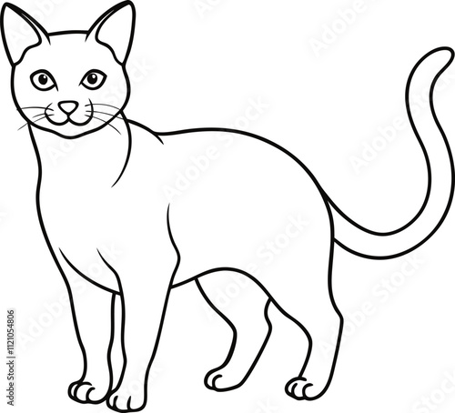 Cats line art vector design eps files