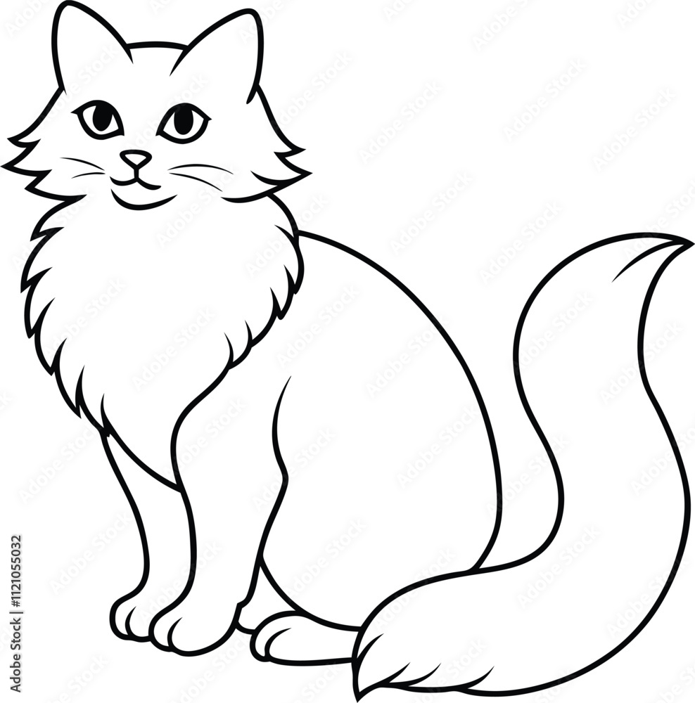 Obraz premium Cats line art vector design eps files