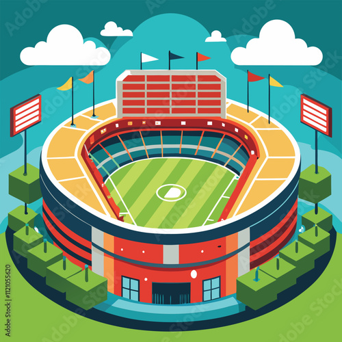 football stadium vector