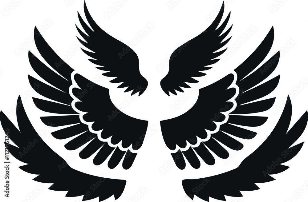Fototapeta premium Graceful Angel Wings for Decorative Art Concepts