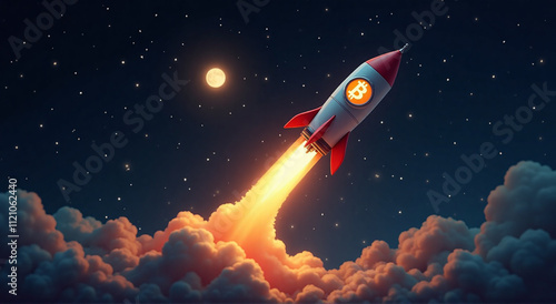 Fototapeta Naklejka Na Ścianę i Meble -  rocket in space