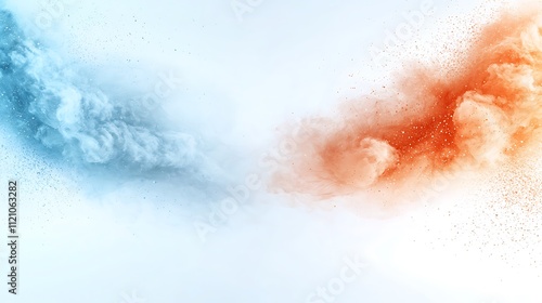 Dynamic clash of colorsabstract powder explosion studio digital art vibrant conceptual visuals photo