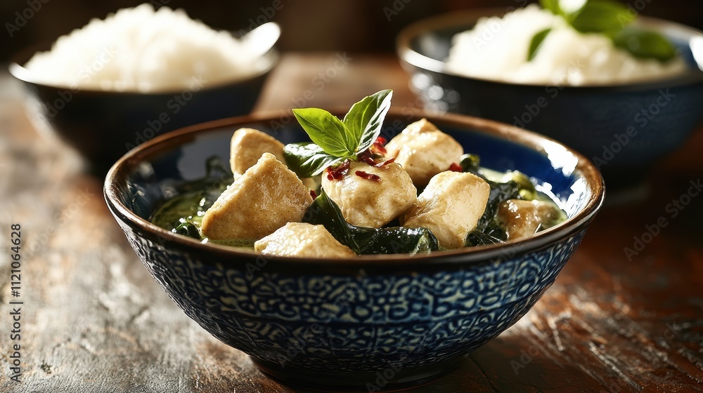 Savoring the Aromatic Thai Green CurryA Culinary Delight Thailand Recipe Cozy Kitchen Flavorful Ingredients Savoring the Aromatic Thai Green CurryA Culinary Delight Thailand Recipe Cozy Kitchen Flavorful Ingredients