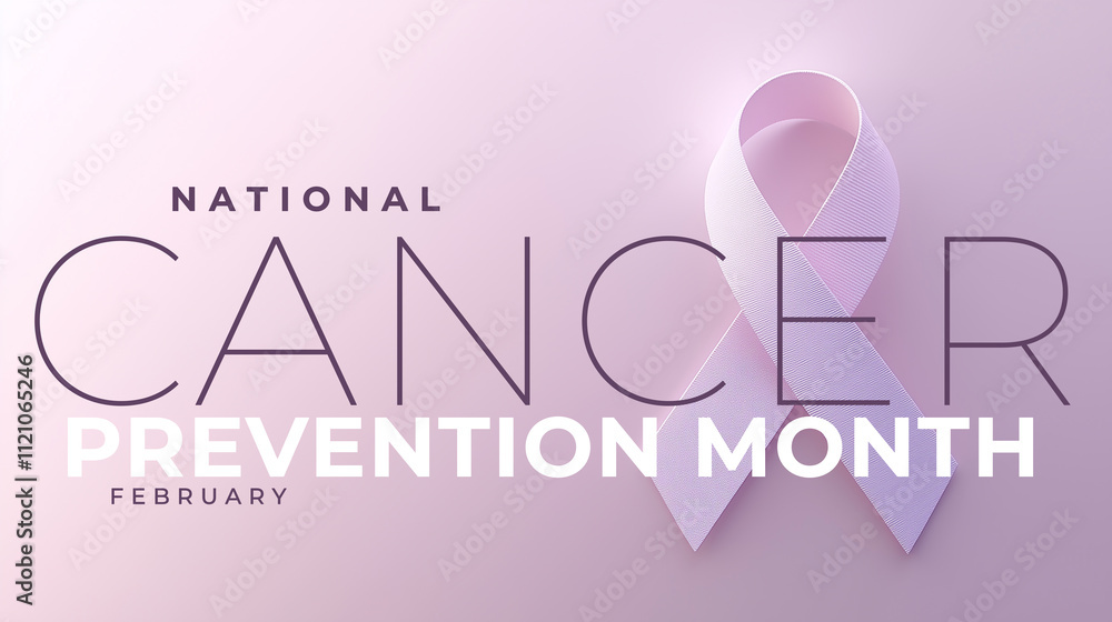National Cancer Prevention Month, ribbon, poster, background. National Cancer Prevention Month, ribbon, poster, background.