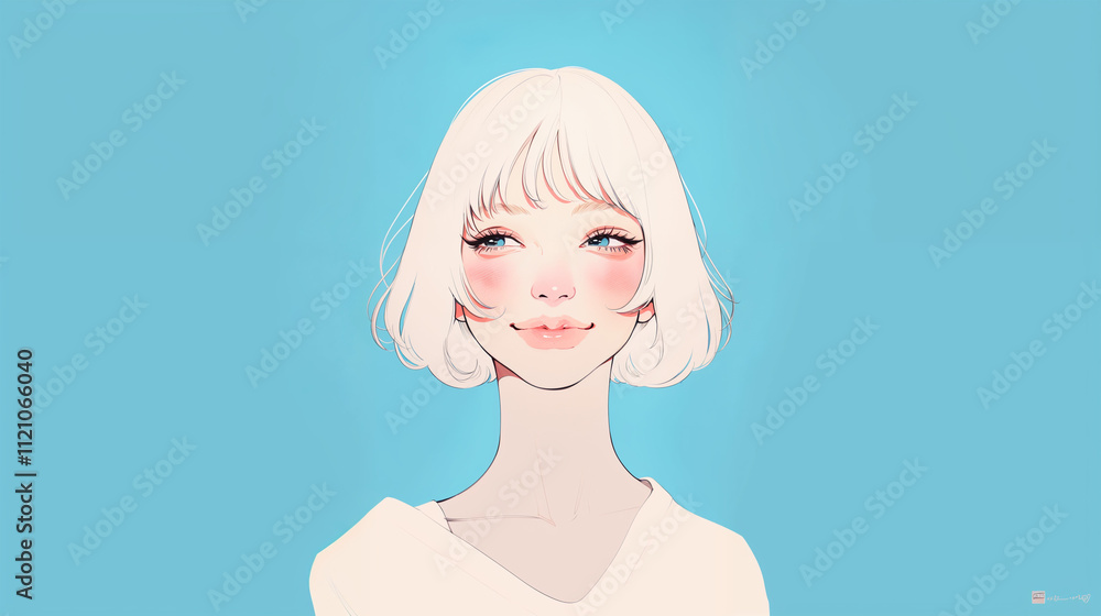 微笑む女性 微笑む女性