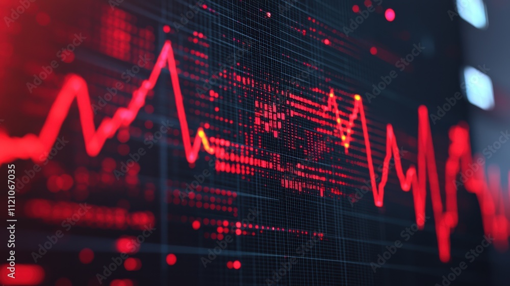 Dynamic economic graphs fluctuating on a screen, global economy and policy forecast Dynamic economic graphs fluctuating on a screen, global economy and policy forecast