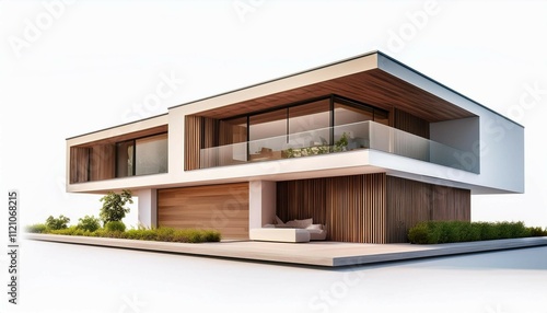 modern house on a white background
