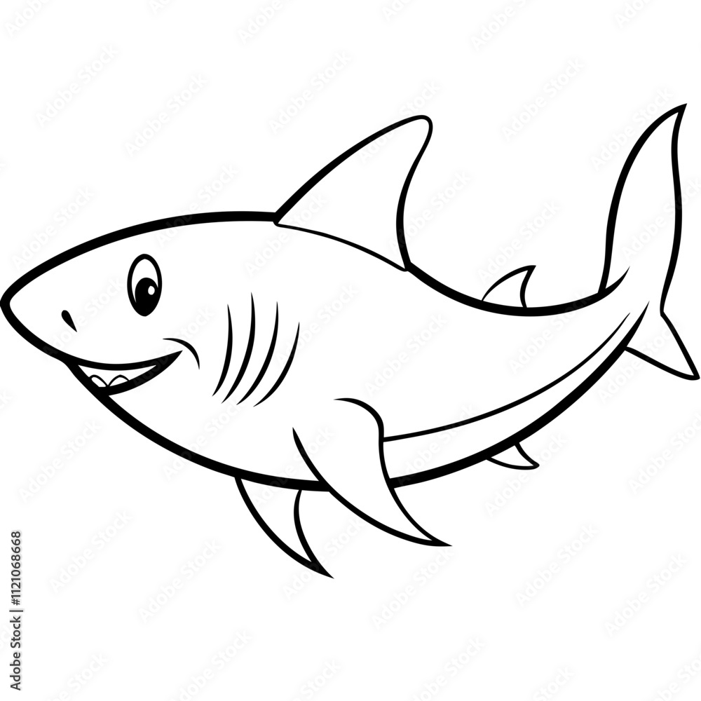 Obraz premium Shark for KIDS COLORING BOOKS