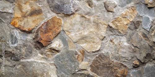 Rough stone texture background featuring varied patterns and hues, ideal for showcasing the natural beauty of rough stone texture in creative projects or designs. photo