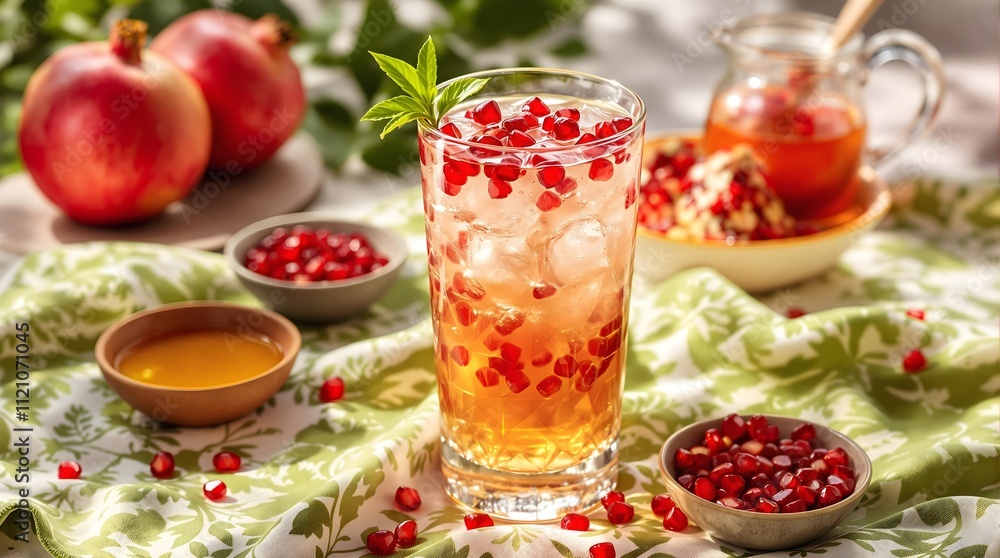 Anor Sharbat Pomegranate Drink with Lemon and Honey (Turkmenistan Cuisine) Anor Sharbat Pomegranate Drink with Lemon and Honey (Turkmenistan Cuisine)