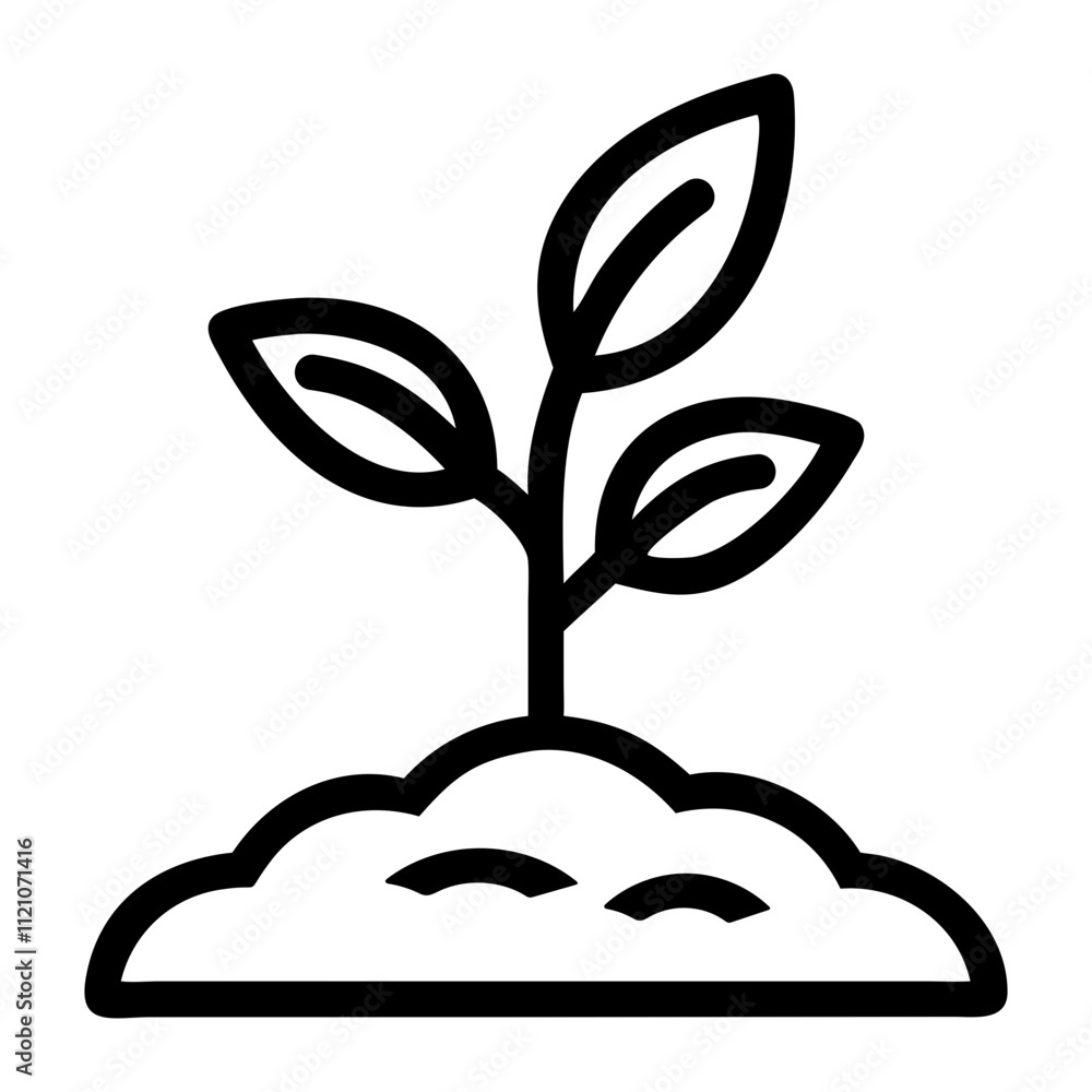 Sprout from the ground isolated Seedling growing in the ground Small green sprout with green leave Sprout from the ground isolated Seedling growing in the ground Small green sprout with green leave