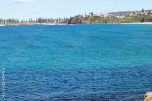 blue sea and blue sky