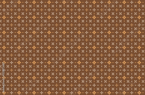 Seamless geometric ornamental vector pattern. Abstract background. Warm Earth Tones - Cozy Vintage Vibes in Earthy Geometric Patterns Background