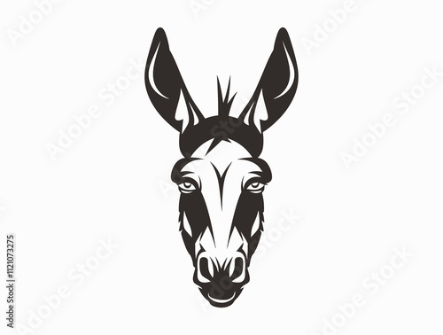 Donkey Skull silhouette vector illustration