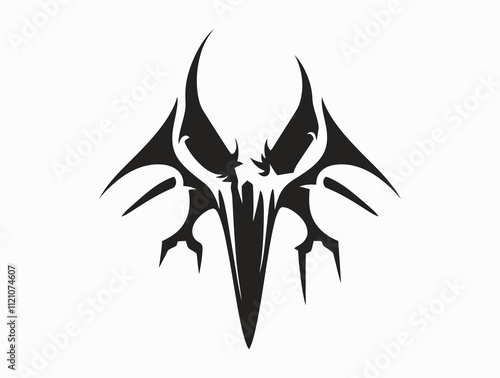 Albatross Skull silhouette vector illustration