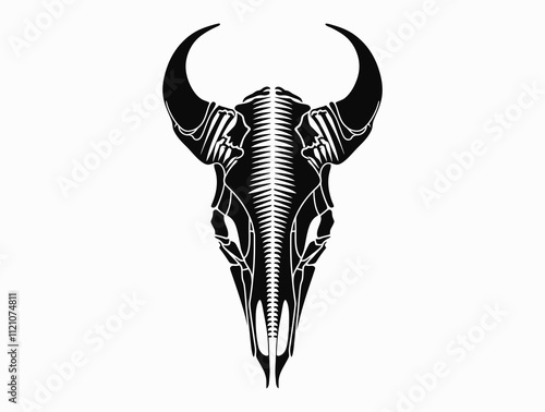 Armadillo Skull silhouette vector illustration