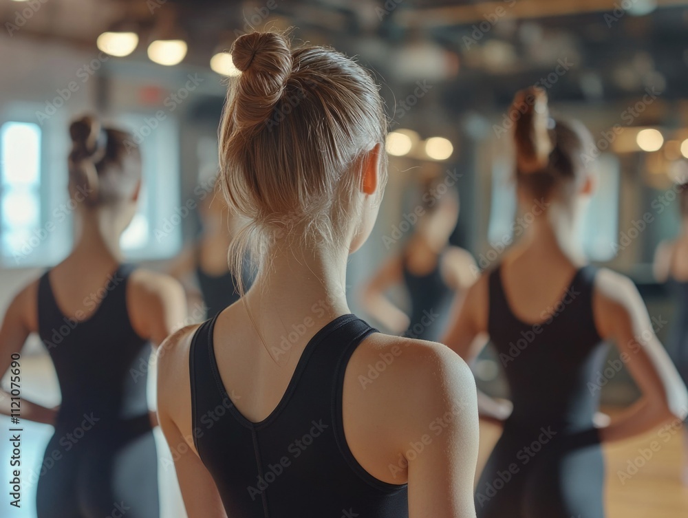 Fototapeta premium Dancers Practicing in Studio