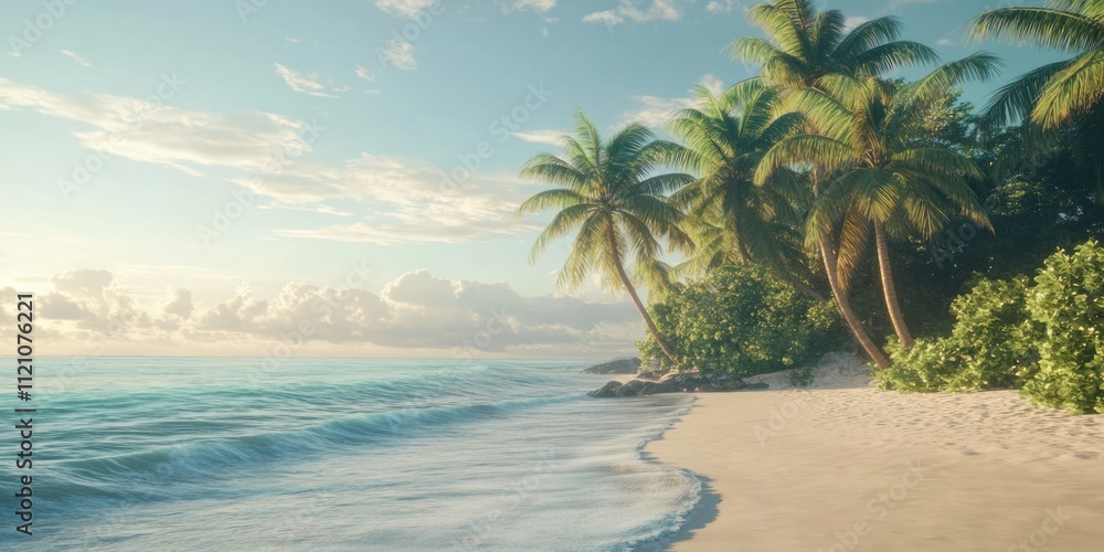 Fototapeta premium Tranquil Tropical Beach Scene