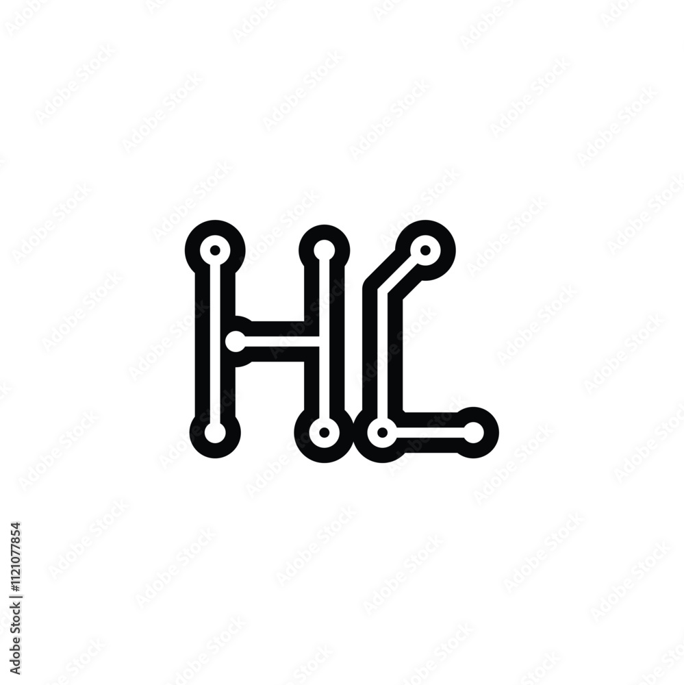 HL monogram logo design letter text name symbol monochrome logotype alphabet character simple logo HL monogram logo design letter text name symbol monochrome logotype alphabet character simple logo