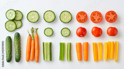 Fresh Vegetables  Cucumbers  Tomatoes  Carrots  Healthy Eating
