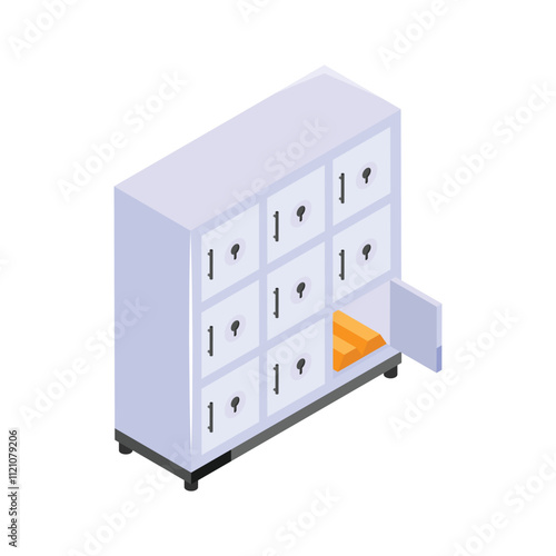Get this amazing icon of bank locker in modern style