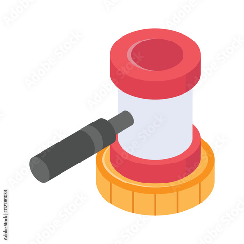 An icon of auction law in modern design style, ready to use vector