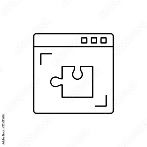 Extension Outline Icon for browser extensions and add-ons.