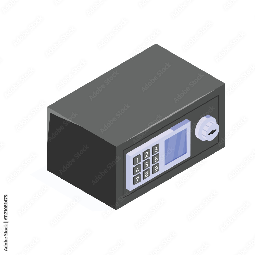 A secure digital vault for storing money or valuables safely