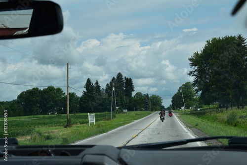 car driving on a highway