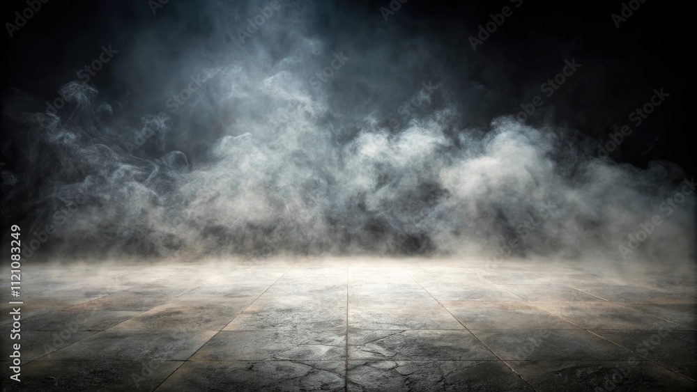 Empty terrazzo stone floor covered in smoke on dark background, terrazzo, stone floor, empty, smoke, dark Empty terrazzo stone floor covered in smoke on dark background, terrazzo, stone floor, empty, smoke, dark
