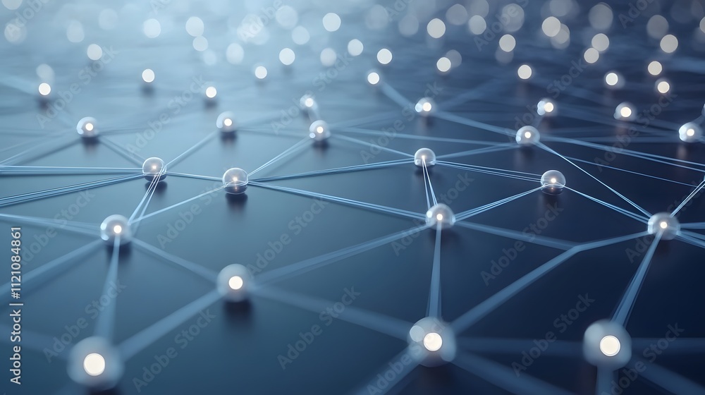 A dynamic set of networking nodes, circular diagrams, and upward lines for connectivity. White background. No shadow A dynamic set of networking nodes, circular diagrams, and upward lines for connectivity. White background. No shadow