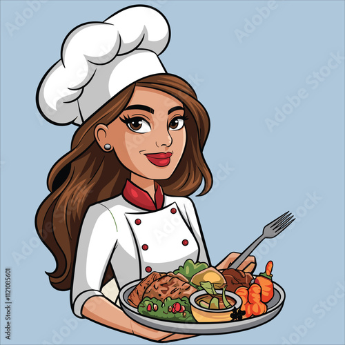 Chef vector for logo, banner, template etc