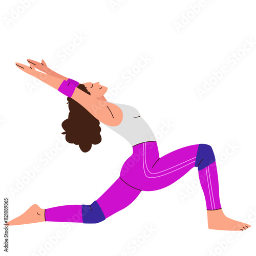 Illustration of Woman Doing Yoga